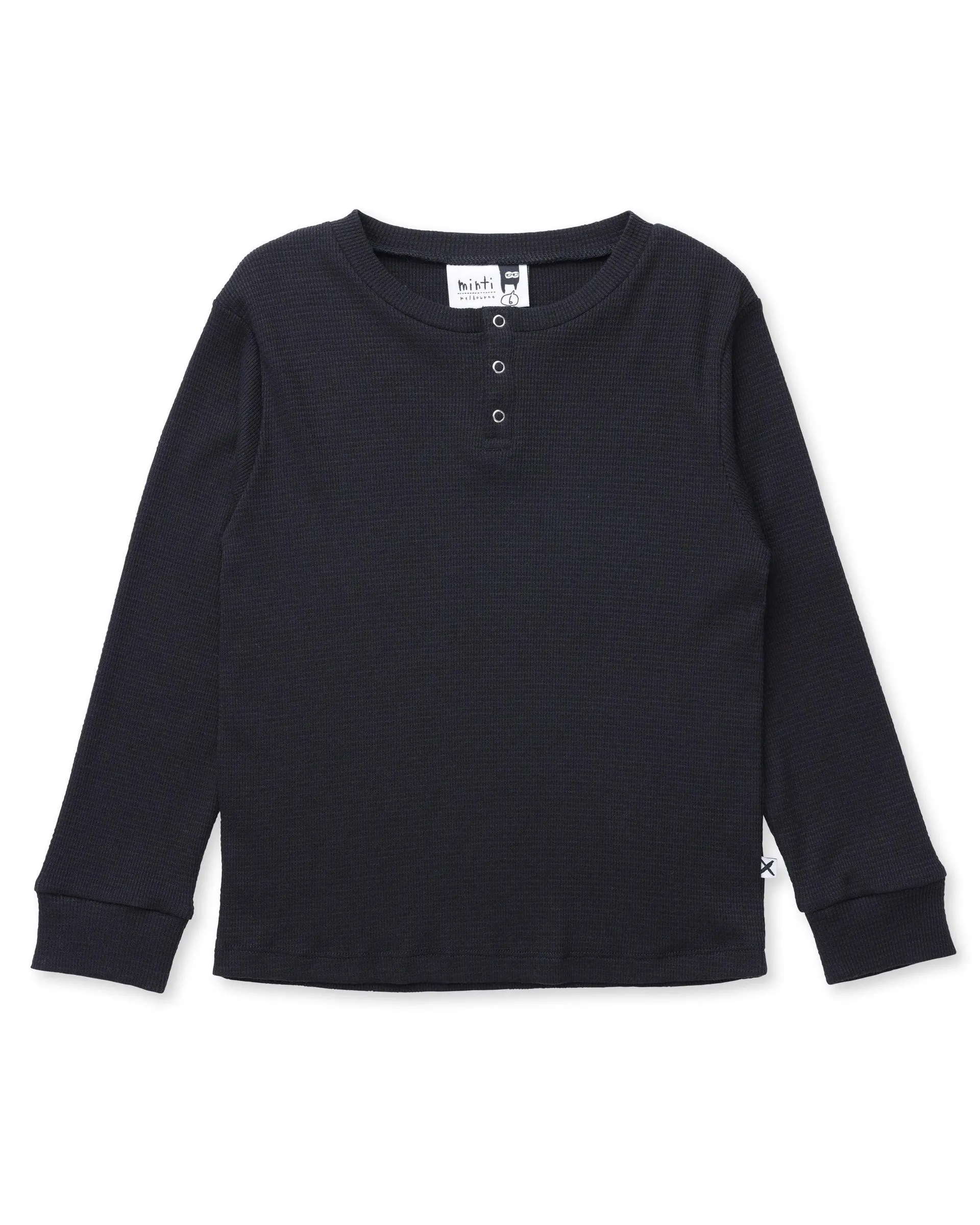 MINTI - WAFFLE HENLEY TEE