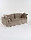 Marcello&Co Sentra Fabric 3 Seater Sofa Bed, Chocolate