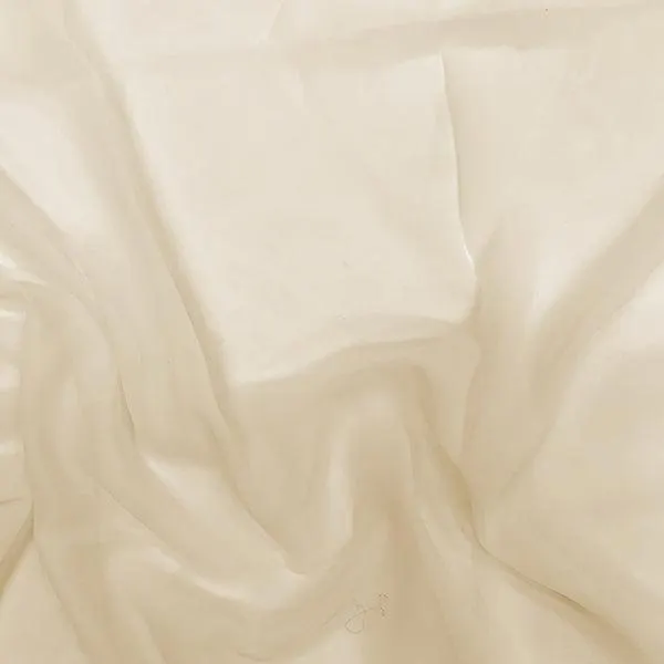 Party Chiffon Fabric, Cream- Width 150cm