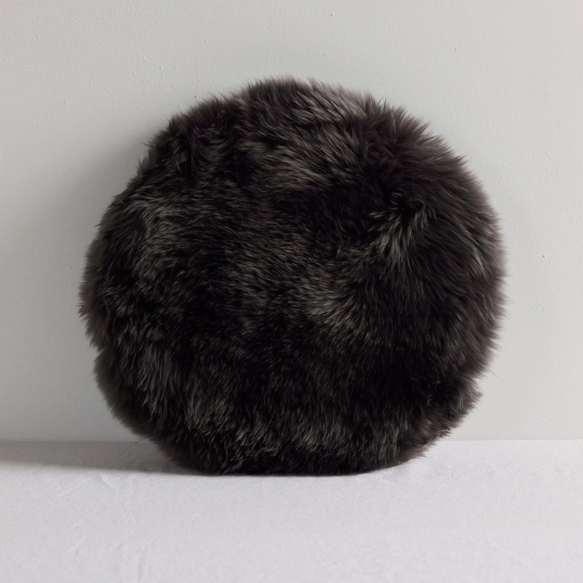 Sheepskin Seat Cushion - 40x4cm - Charcoal