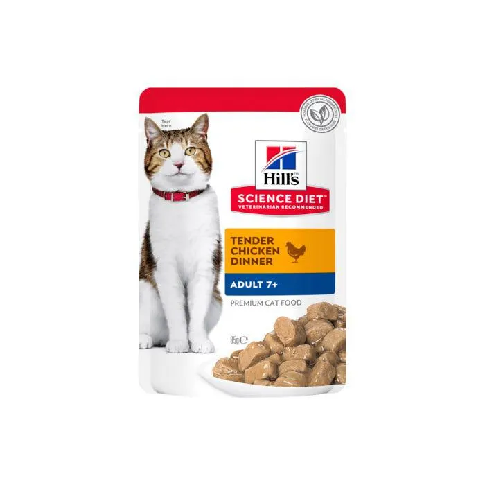Hill's Science Diet Adult 7+ Chicken Cat Food 85g