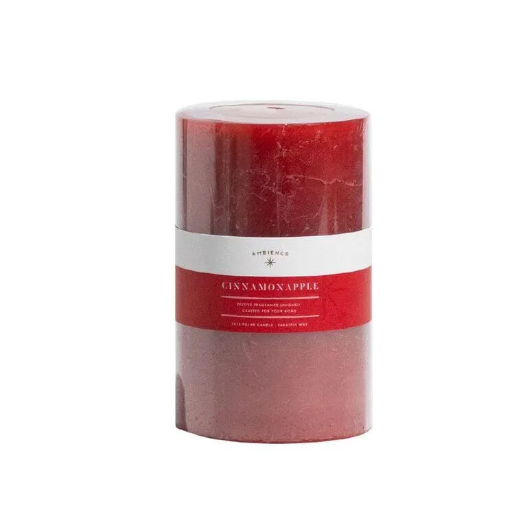 Living & Co Ambience Scented Pillar Candle Cinnamon Apple