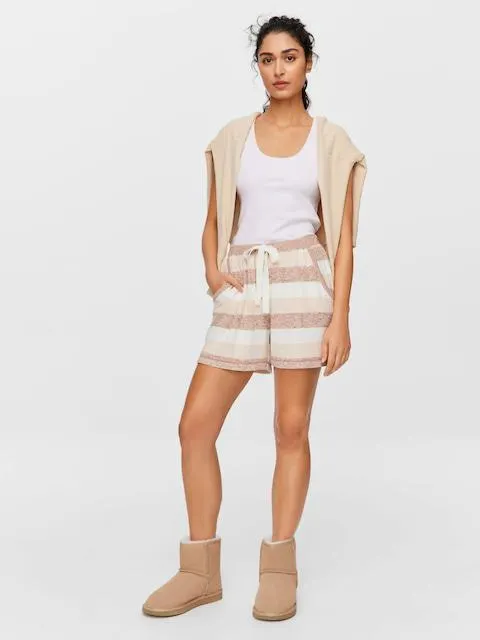 Caramel Stripe Fuzzy Short