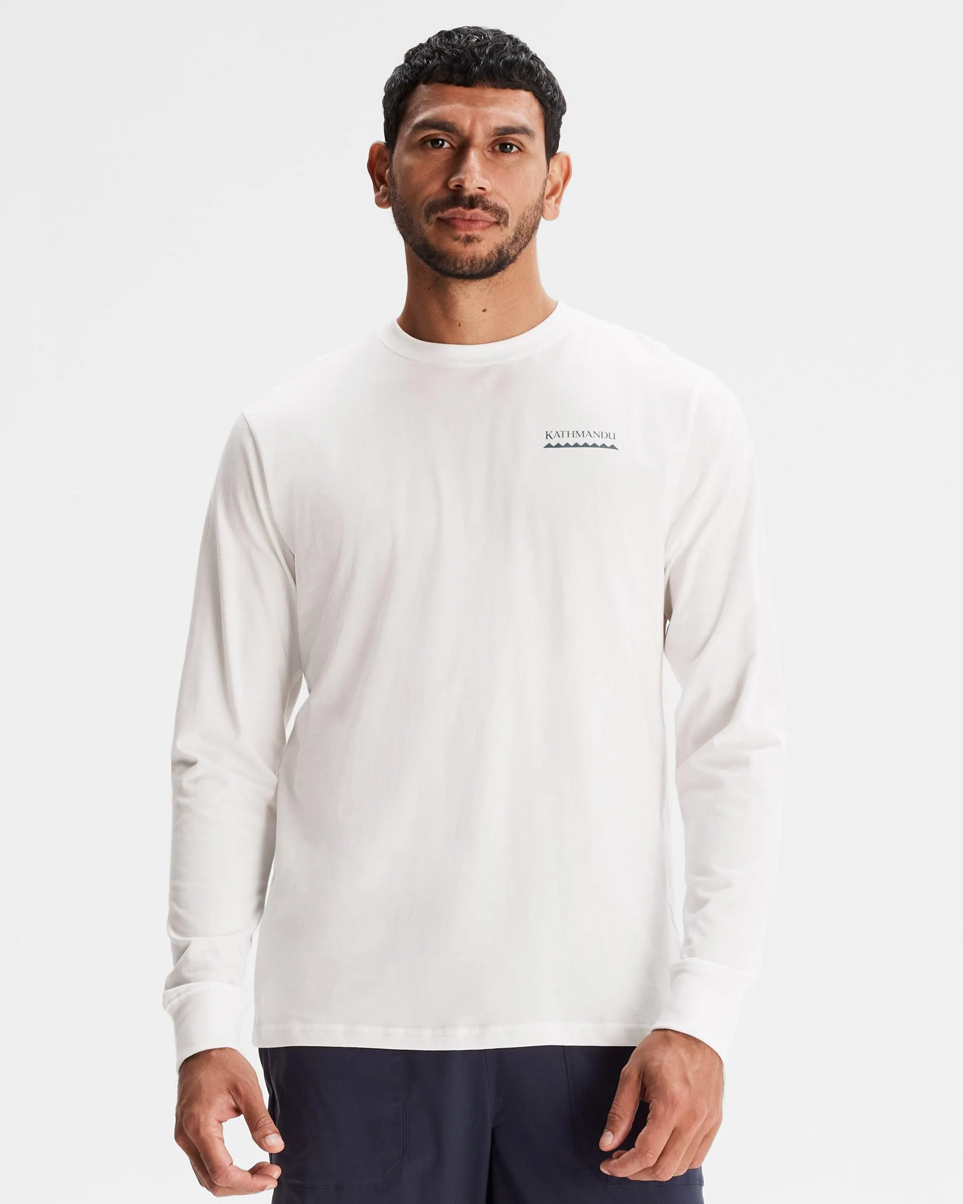 Men's Heritage Organic Cotton Long Sleeve T-shirt - White