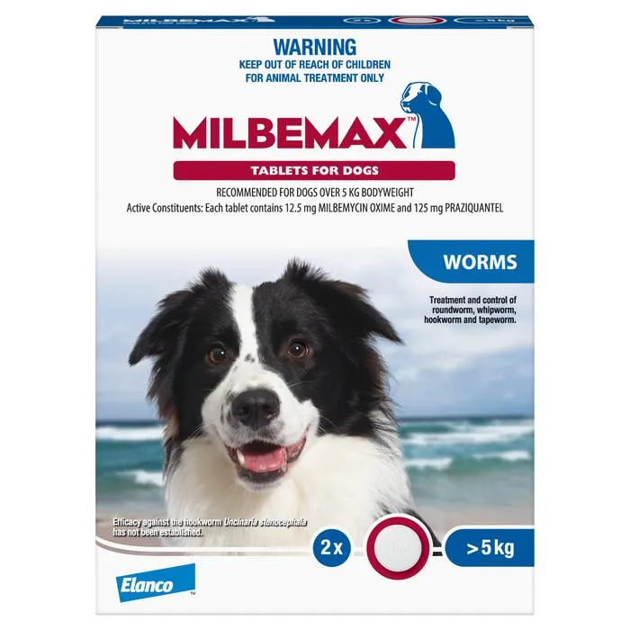 Milbemax Worm Tablets For Large Dogs 2 Pack