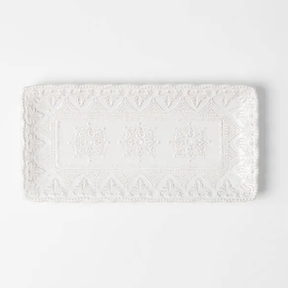 Venezia Rectangular Platter - Ivory