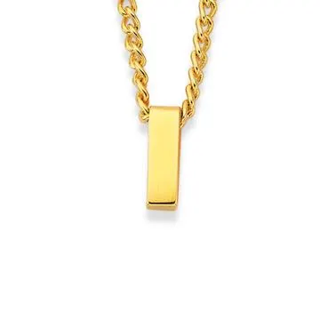 9ct, Small Block Initial I Slider