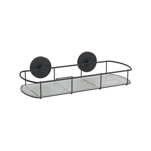 Fusion-Loc Estate Matte Black Bathroom Shelf