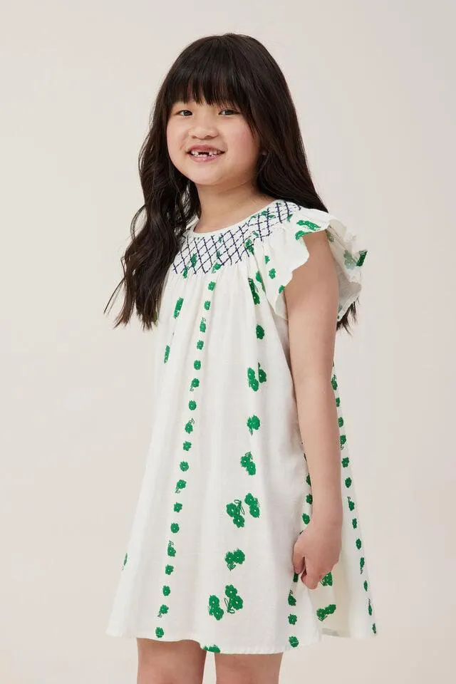 Collab Flutter Sleeve Dress