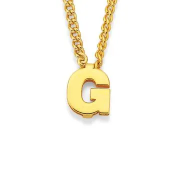 9ct, Small Block Initial G Slider