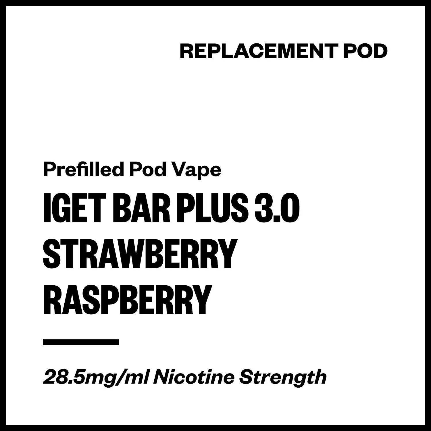 IGET Bar Plus 3.0 - Strawberry Raspberry (Replacement Pod)