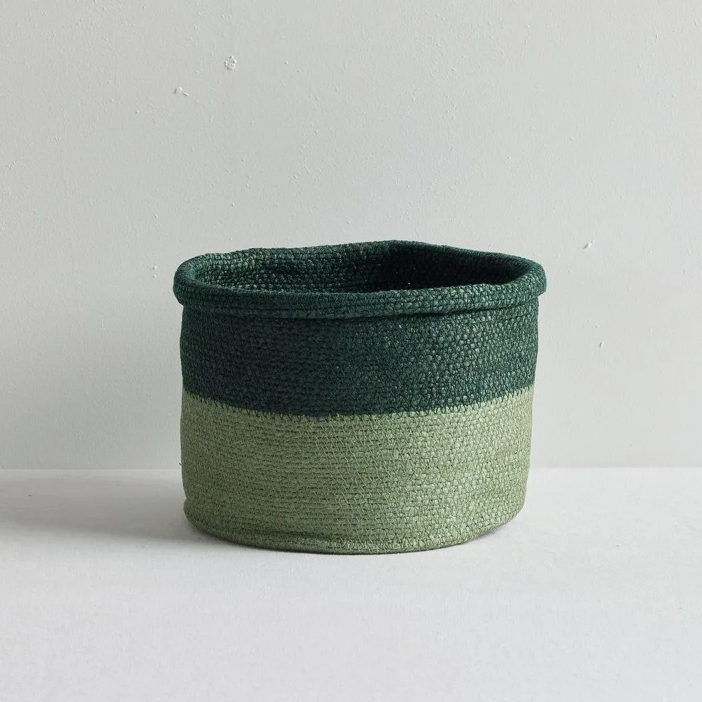 Demi Basket - Medium - Dark Green/Sage