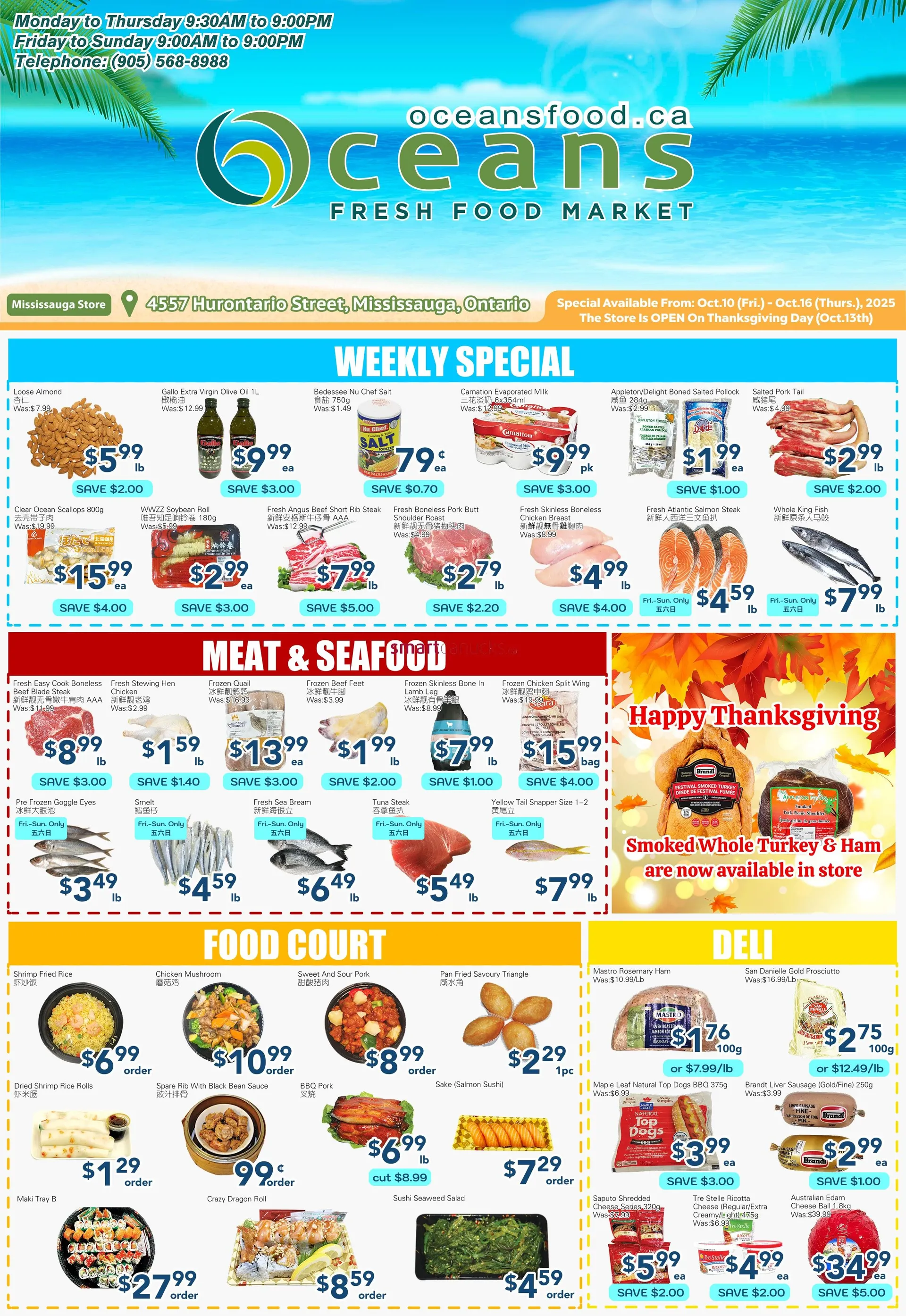 Oceans Sales from October 10 to October 16 2025 - flyer page 1