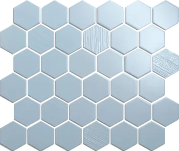 Mosaic Hexagon Silver Mist