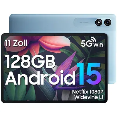 Blackview Tab90 WiFi（SIM-Karte nicht unterstützt）, 11 Zoll Tablet, Android 15, 12GB( 4+8)RAM+128GB/2TB TF, Octa-core T606, 8200mAh, AI-Kamera