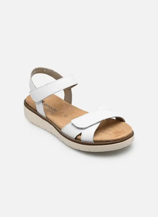 Platte sandalen D2049 dames wit
