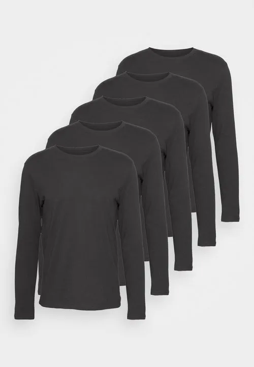 5 PACK - Topper langermet - black