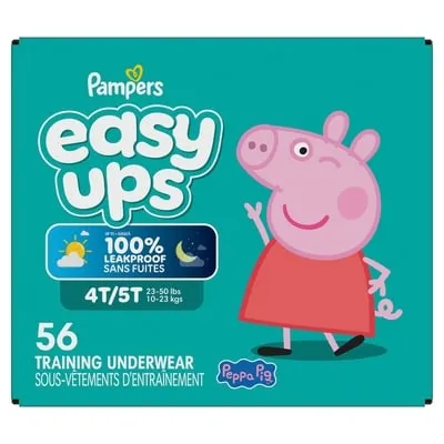 Easy Up Potty Training Pants Size 6 (4T5T), 56 Count