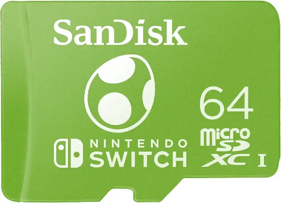 SANDISK 64GB microSDXC-Card Licensed for Nintendo-Switch, Yoshi Edition, Made for Nintendo Switch, OLED and Lite Systems - SDSQXAO-064G-GN6ZN