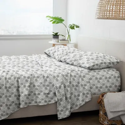 King 600 -Thread Count Cotton 4 -Piece Bed Sheet Set