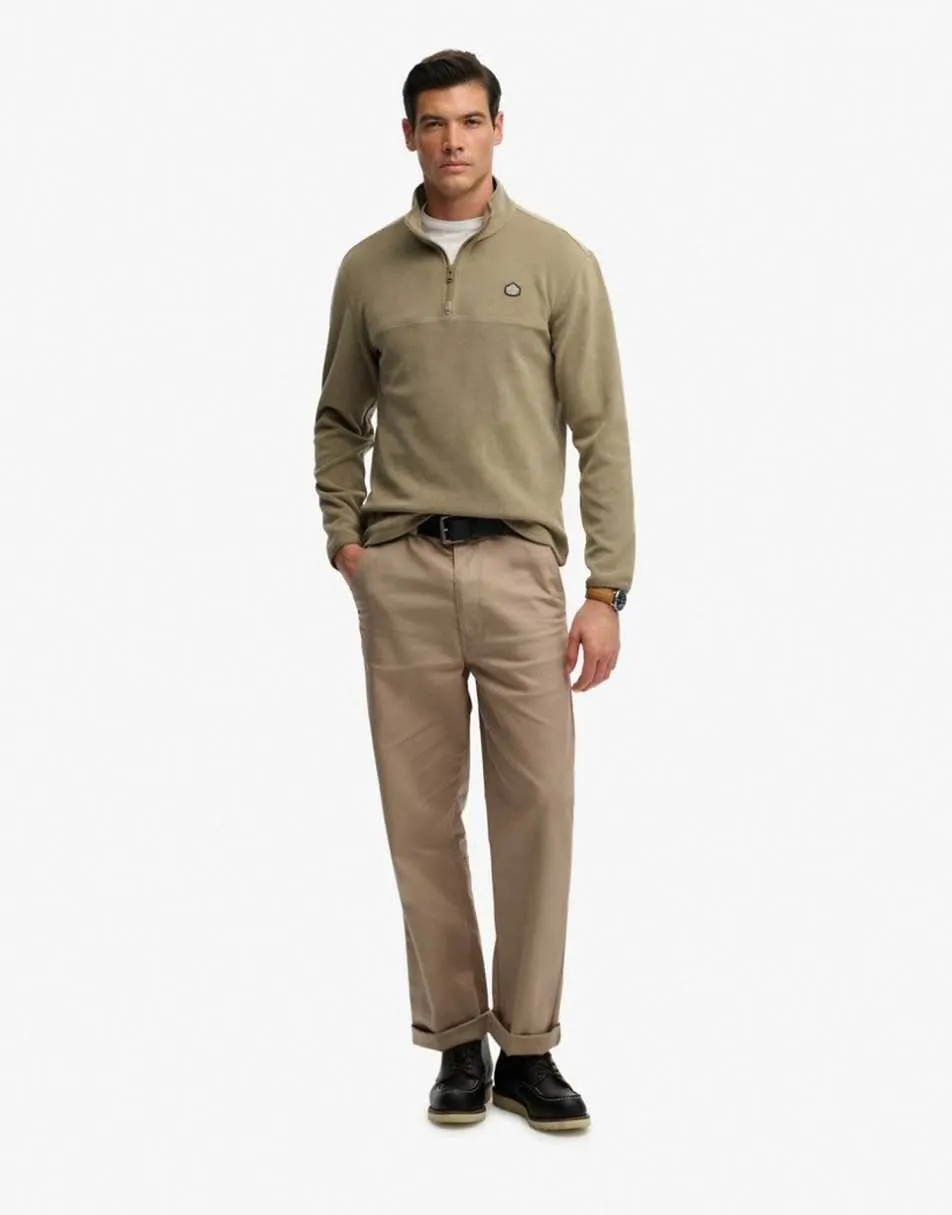 Superdry Expedition fleece half zip in silver sage