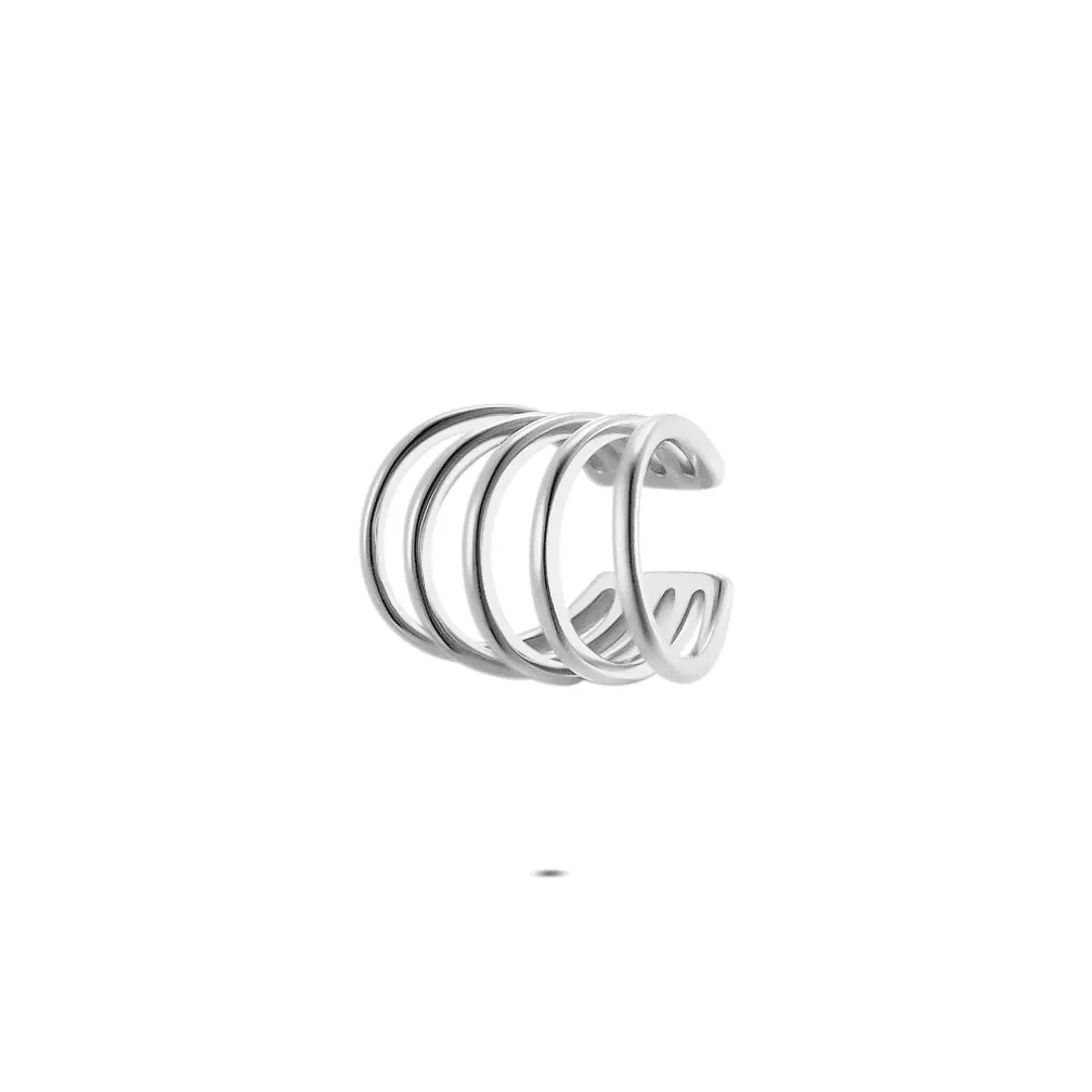 Earcuff in zilver, meerdere ringen