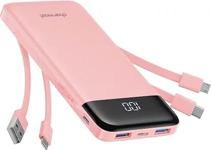 charmast Portable Charger with Reinforced Built-in 4 Cables,1…