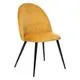 Chaise velours SLANO ocre 52x84x54cm