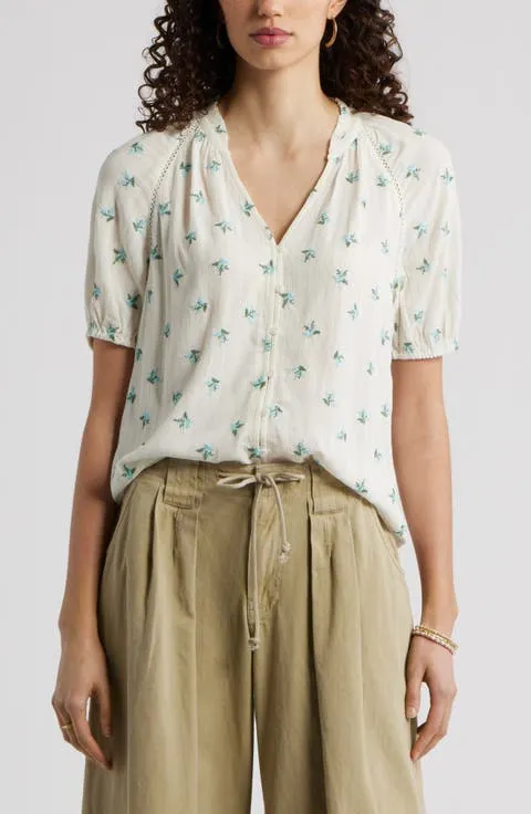Treasure & Bond Floral Button-Up Top