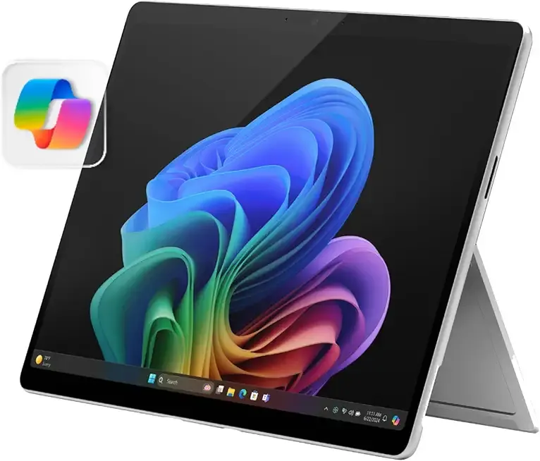 Surface Pro 2-in-1 Laptop/Tablet (2024), Windows 11 Copilot+ PC, 13" Touchscreen Display, Snapdragon X Plus (10 Core), 16GB RAM, 256GB Storage, Platinum
