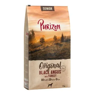 Lot Purizon 2 x 12 kg pour chien Senior Black Angus, dinde
