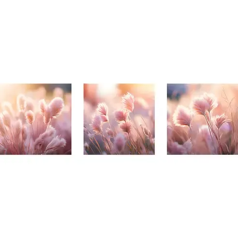 3er-Set Leinwandbild Floral XI - bunt - je 25x25 cm