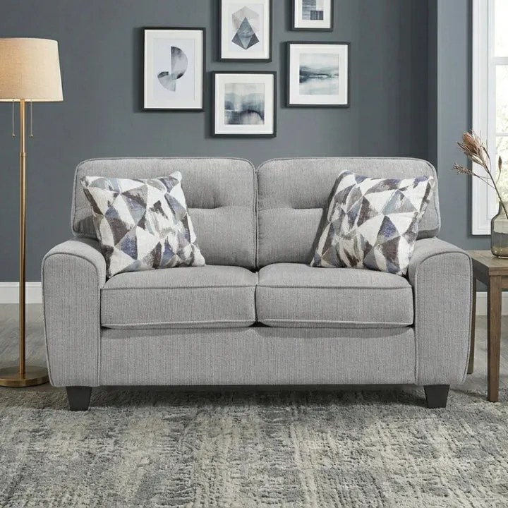 Vival 37" Loveseat with Decorative Pillows by Homelegance