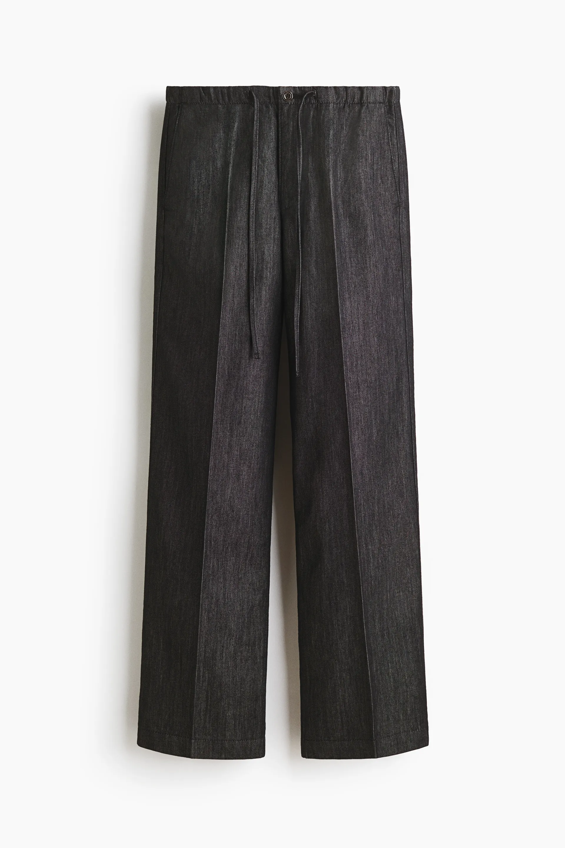 Denim drawstring trousers