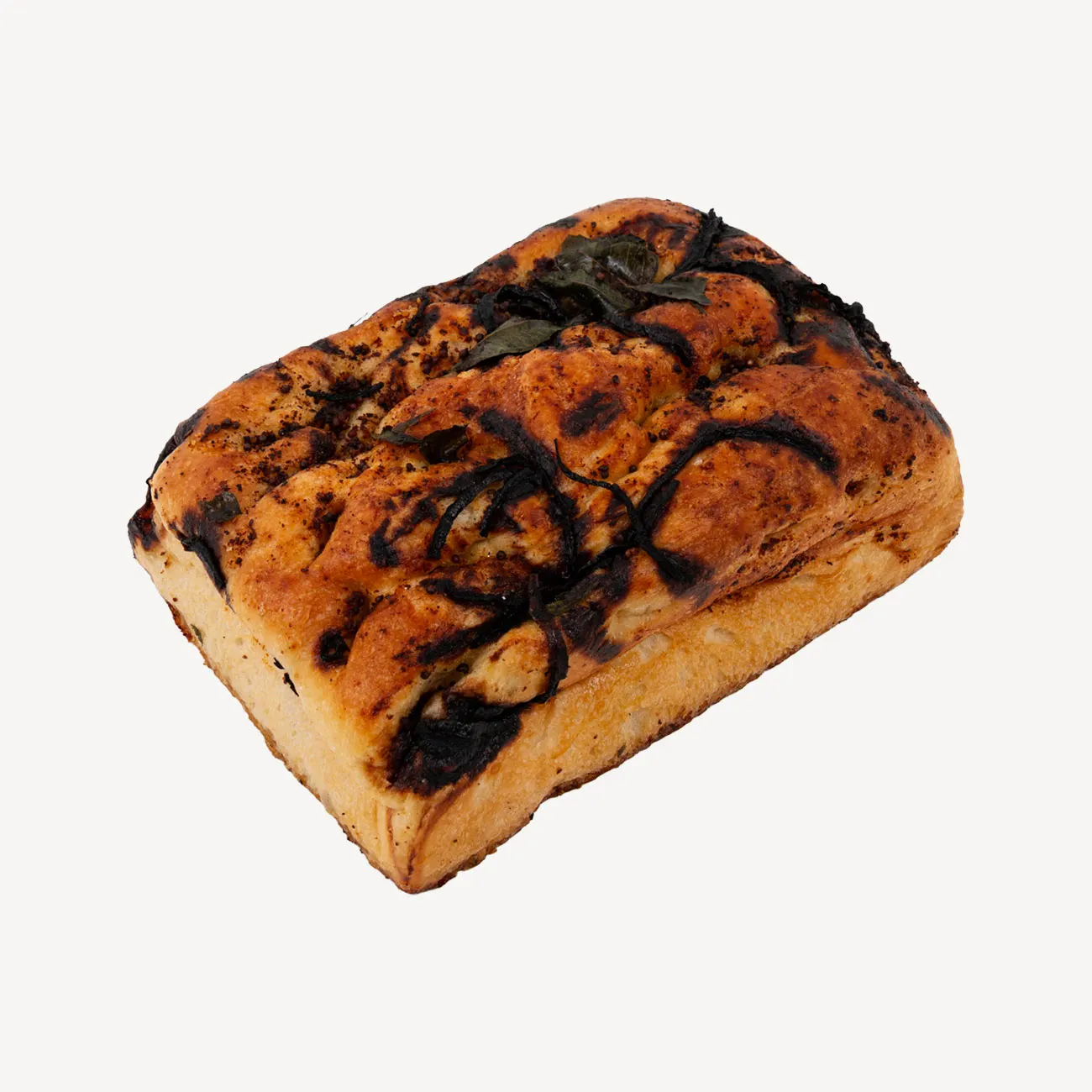 daily bread mustard seed & curry leaf focaccia