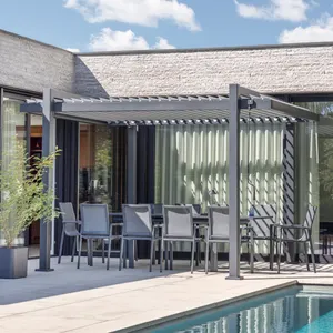 Pergola bioclimatica 320x358 cm in alluminio, antracite - Clima Odyssea NATERIAL