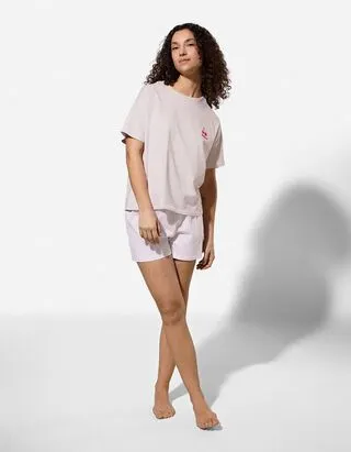 Pigiama completo (maglia + shorts) - Motivi misti - Rosa chiaro