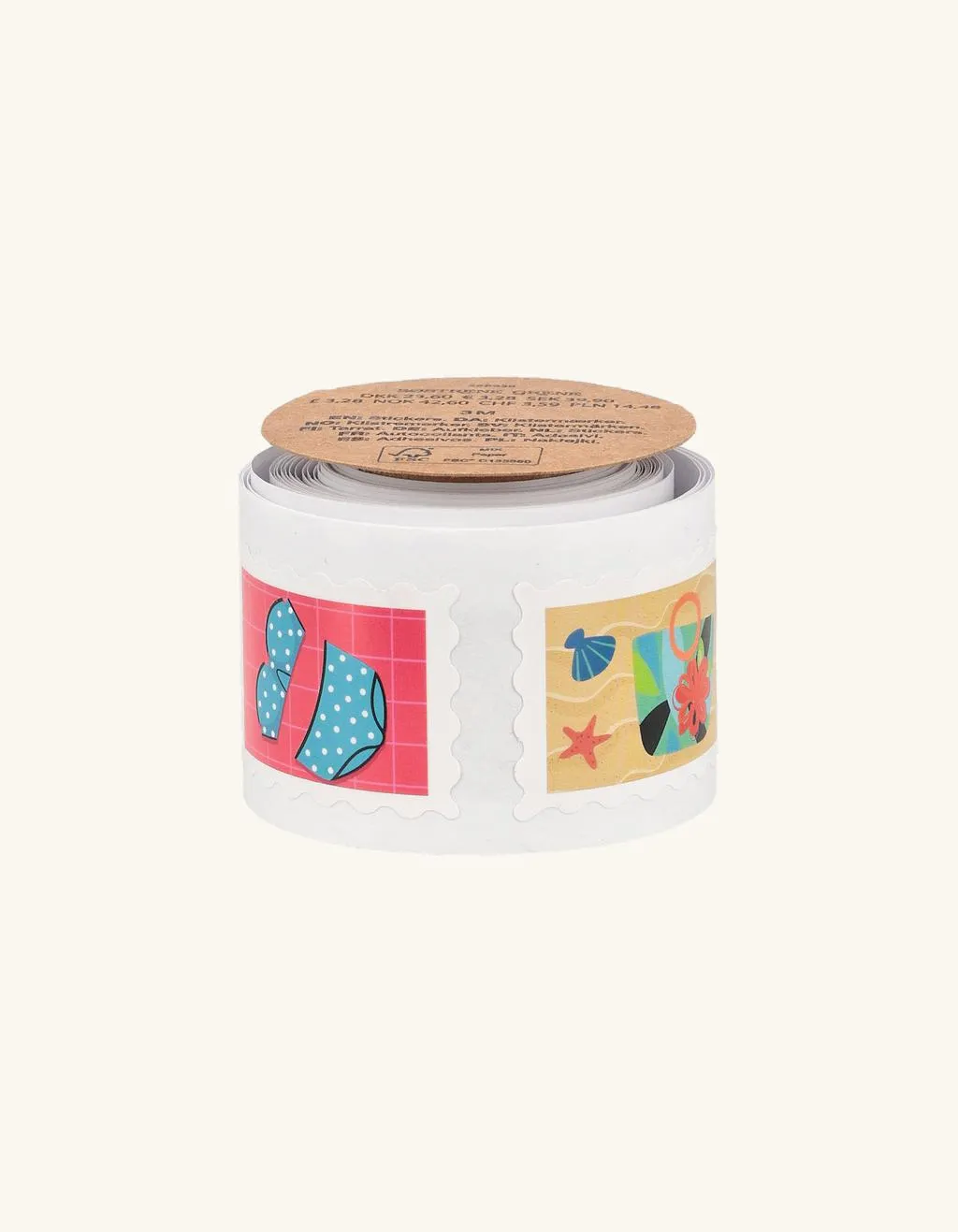 Rolle mit Briefmarken-Stickern