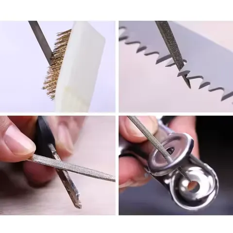 Diamond Mini Needle File Set for Carpentry Jewelry Stone Glass Metal Ceramic Polish Carving DIY Craft Woodworking Hand Tools