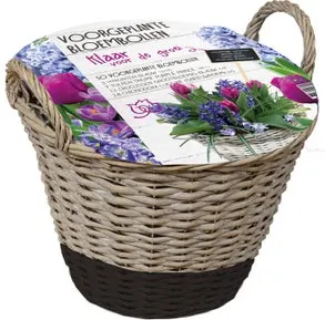 Florex voorgeplante mand 50 bloembollen zwart