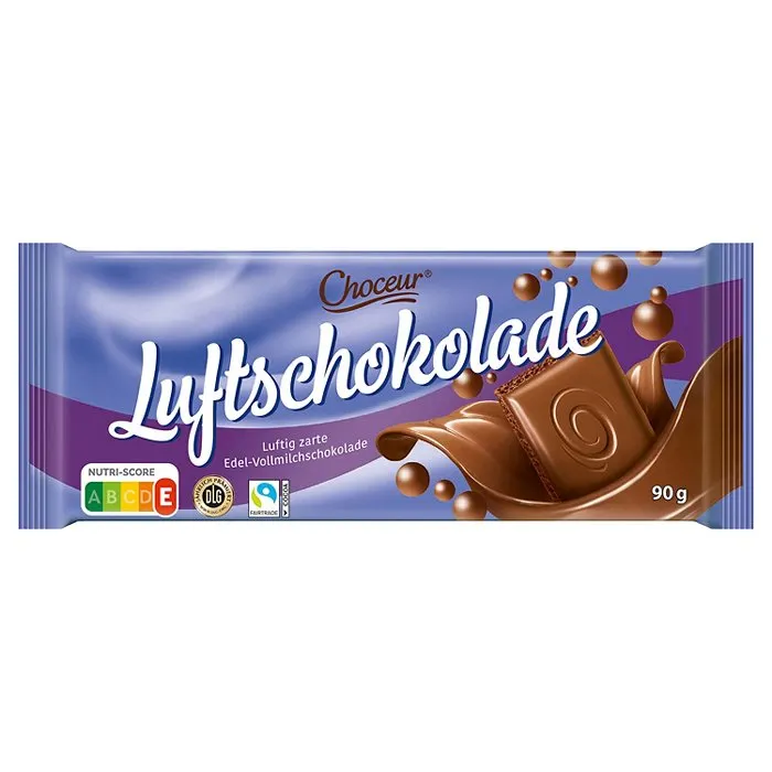 CHOCEUR Schokoladen Vielfalt 90 g, Luftschokolade