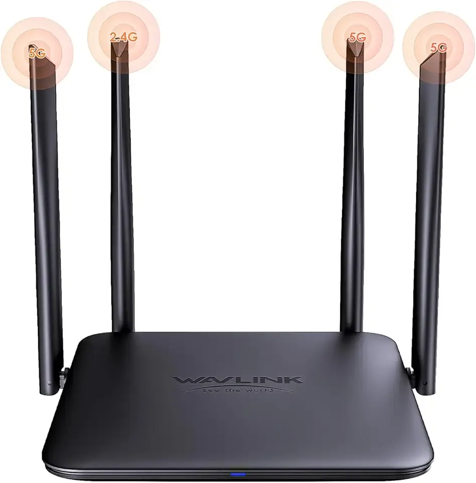 WAVLINK BE5100 WiFi 7 Router, 2026 Dual Band Gaming Router with 4096-QAM Tech, 5dBi High-Gain Antennas, Support Mesh/AP/Repeater Mode, MLO & Multi-RU, Guest WiFi, OFDMA, MU-MIMO, QoS, IPv6, VPN