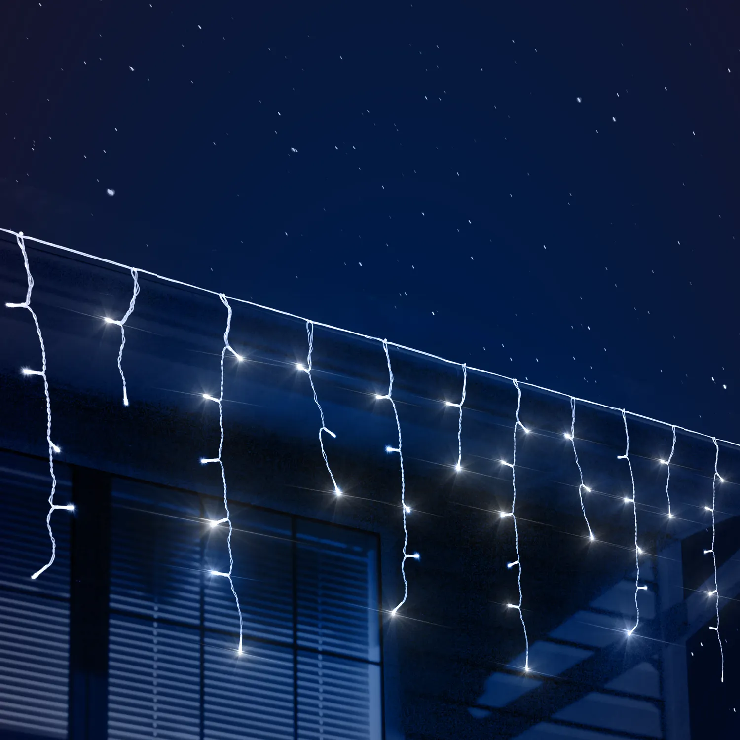 Tenda Luminosa a batteria 64 Led Bianco Freddo Ice Light