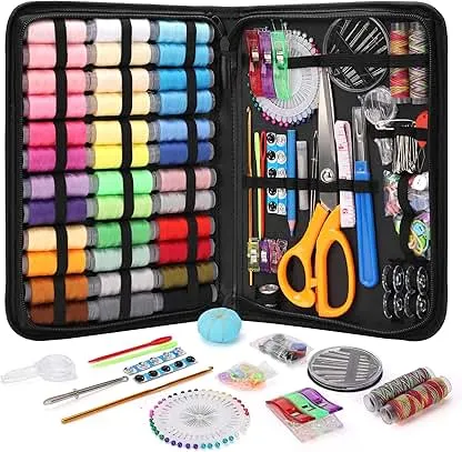 Coquimbo Professional Sewing Kit Gifts for Grandma, Mom, Adults, Beginner, Home Traveler, Emergency, Portable Sewing Supplies with Tailor Scissors, 38XL Thread, Soft Tape Measure, Sewing Needles Coquimbo Professional Sewing Kit Gifts for Grandma, Mom,…