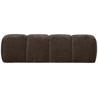 Mojo eetbank 164 cm ribstof bruin