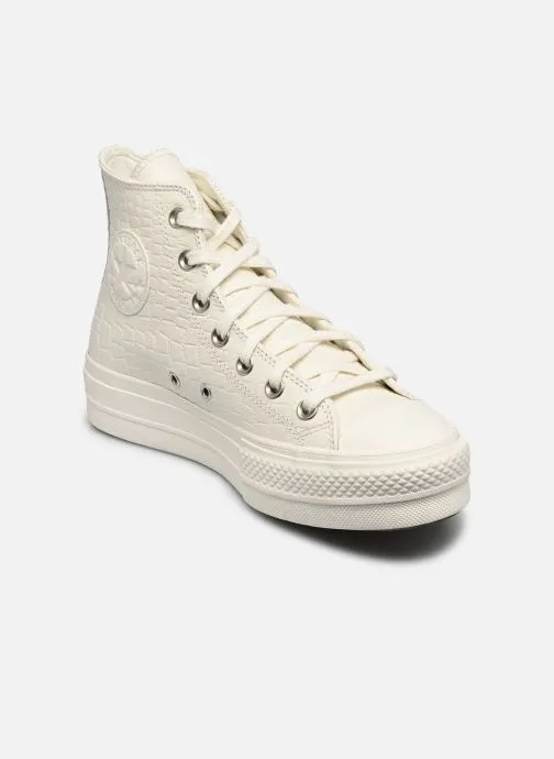 Hoge sneakers All Star Lift Platform Crocodile Hi dames wit
