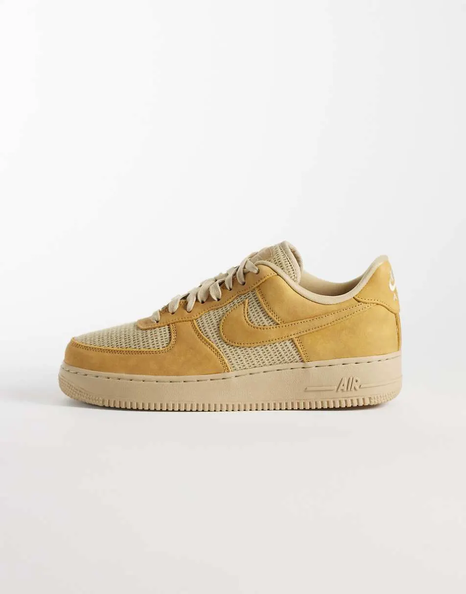 Nike Air Force 1'07 LV8 woven trainers in brown