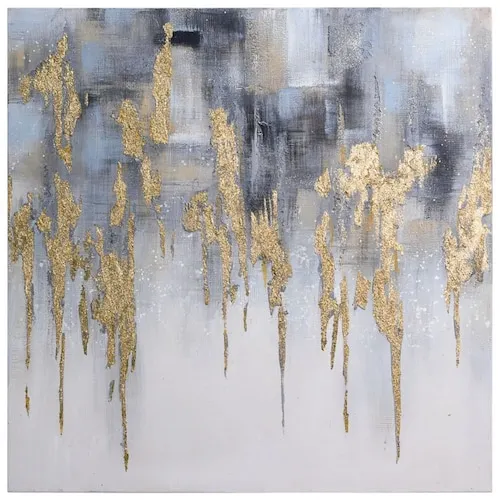 Golden Lighting 1 Textured Metallic Hand Painted Wall Art by Martin Edwards