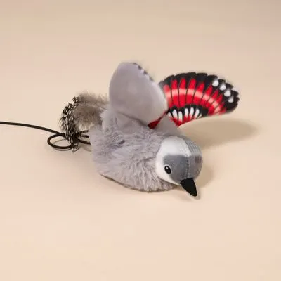 TIAKI Canne à pêche électronique pour chat avec plumes