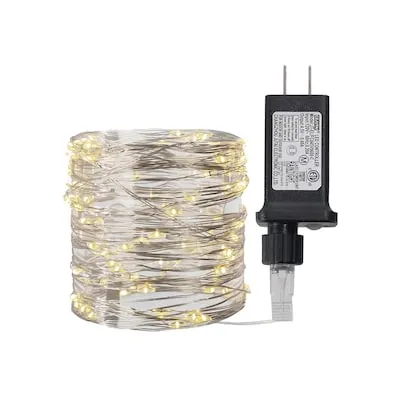 48-ft Plug-in Black Indoor/Outdoor String Light with 18 White -Light LED Edison Bulbs